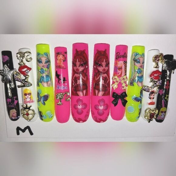 Hand crafted custom 10pc xxxl acrylic press on nails - Picture 6 of 6
